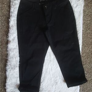 Lee Mid Rise Fit Crop Pants New Black Size 6